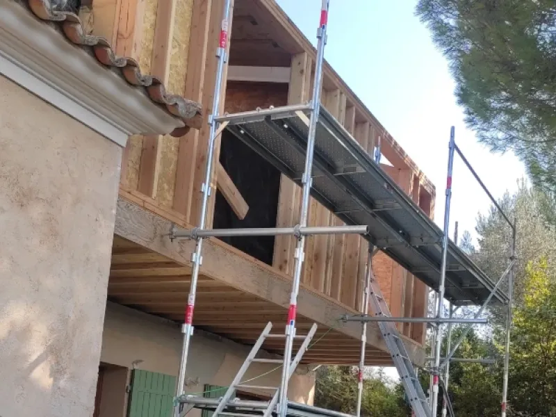 Surélévation de maison à ossature bois à Villefranche-sur-Mer